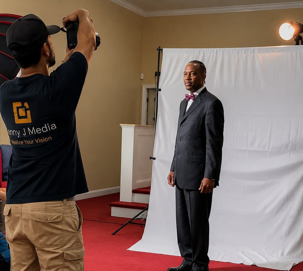 Professional headshot photographed in Winston-Salem by Lenny J Media